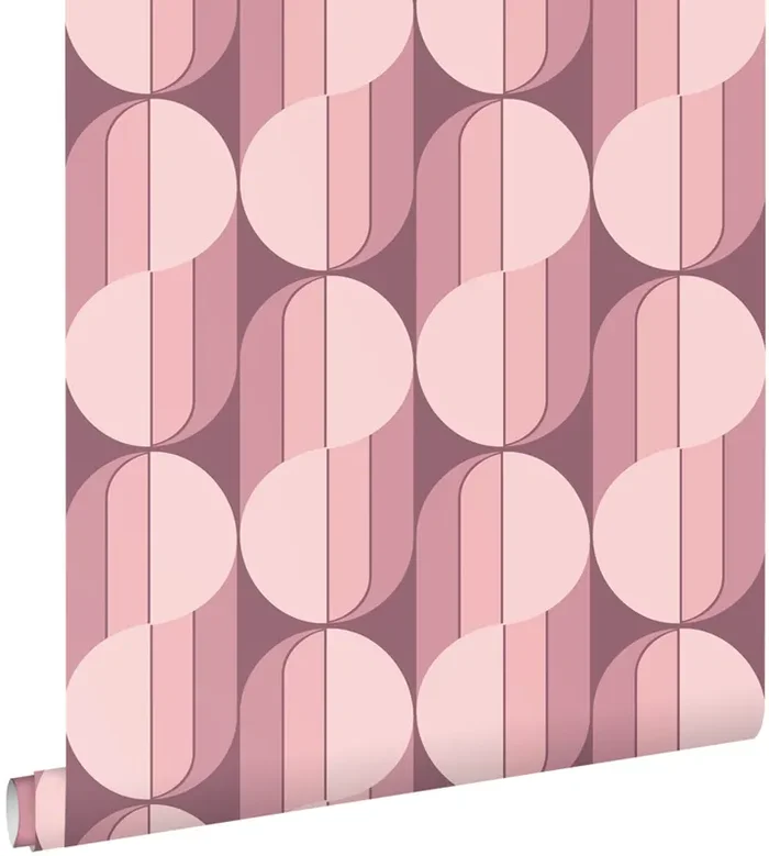 papel pintado ornamento retro morado de ESTAhome – 131587