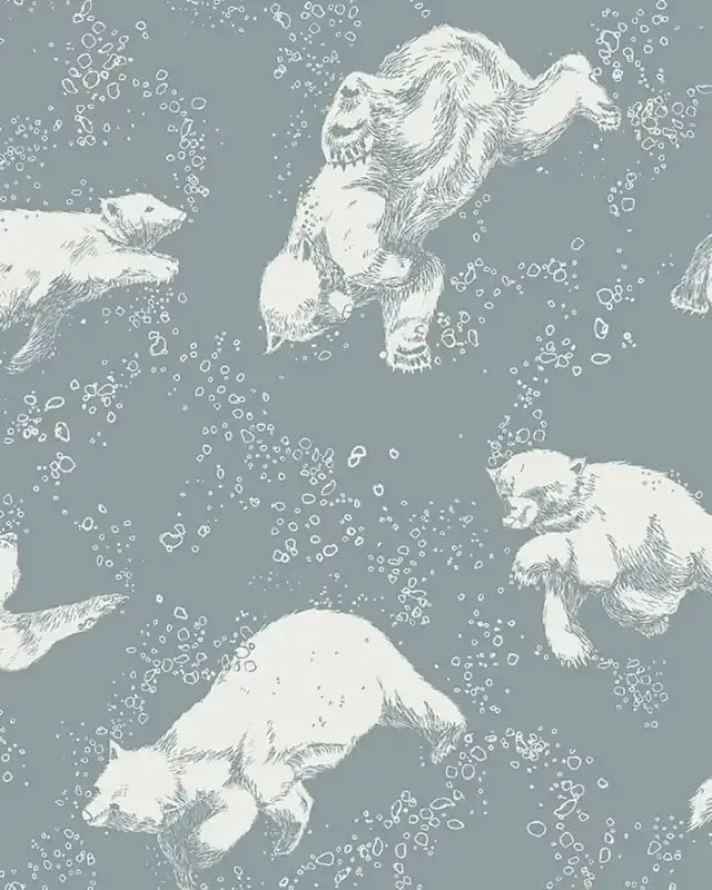 papel pintado ositos azul agrisado de Borastapeter – 660779