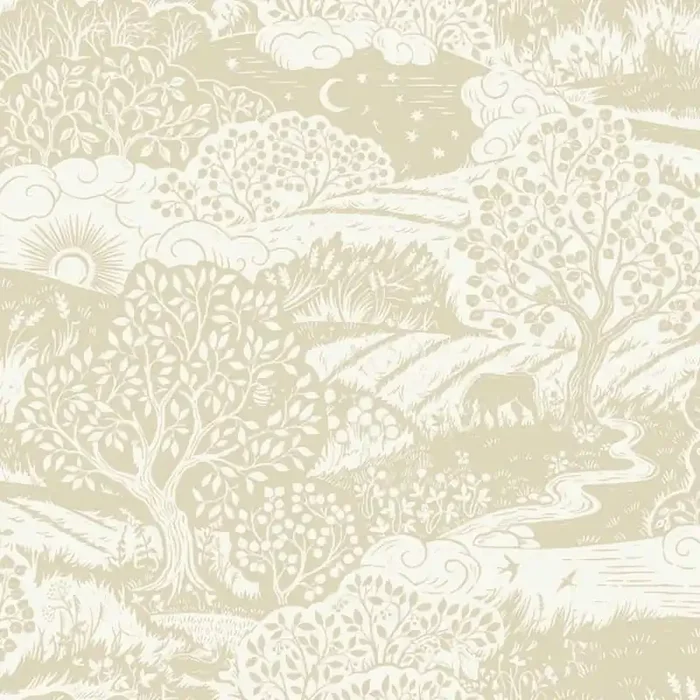 papel pintado paisaje boscoso beige de Borastapeter – 662582