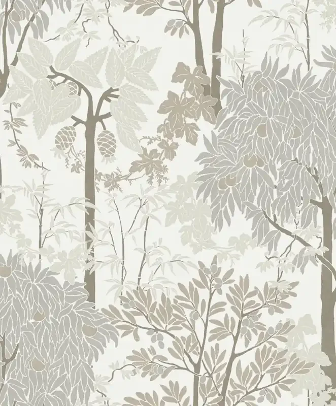 papel pintado paisaje boscoso beige de Masureel – 632005