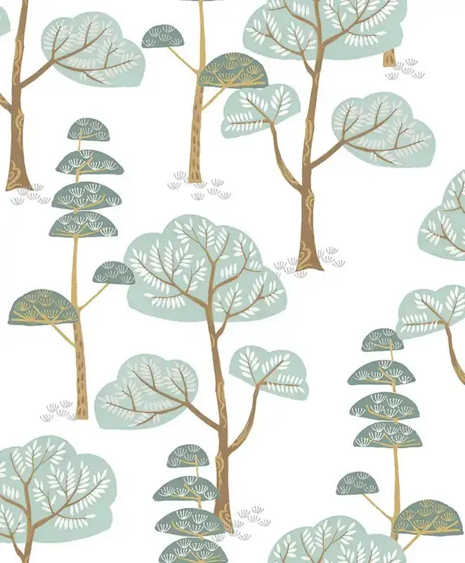 papel pintado paisaje boscoso verde de Masureel – 631851