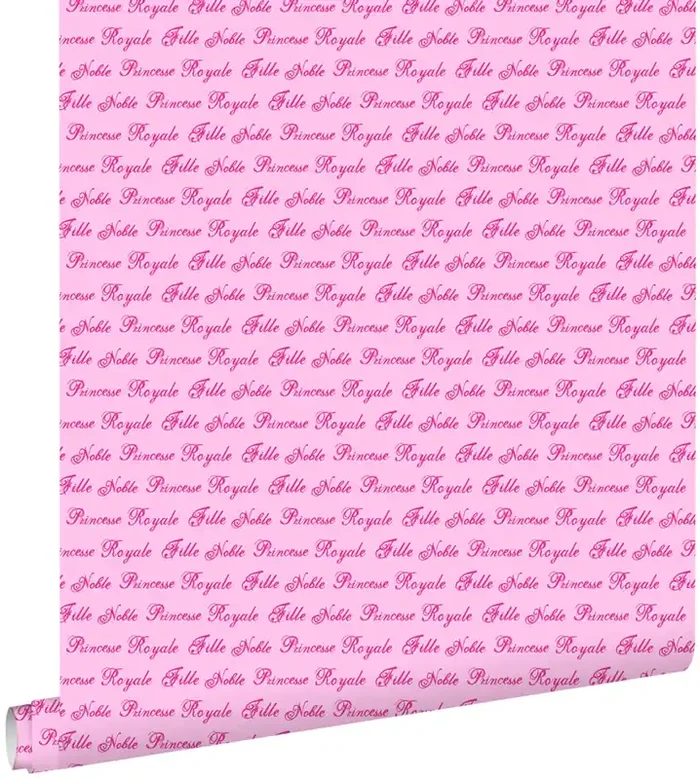 papel pintado palabras de princesas rosa de ESTAhome – 114948