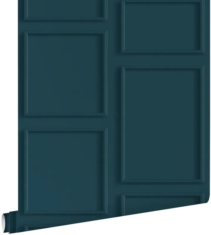 papel pintado paneles de pared azul oscuro de ESTAhome – 139933