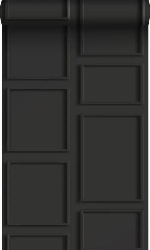 papel pintado paneles de pared negro de Origin Wallcoverings – 347861