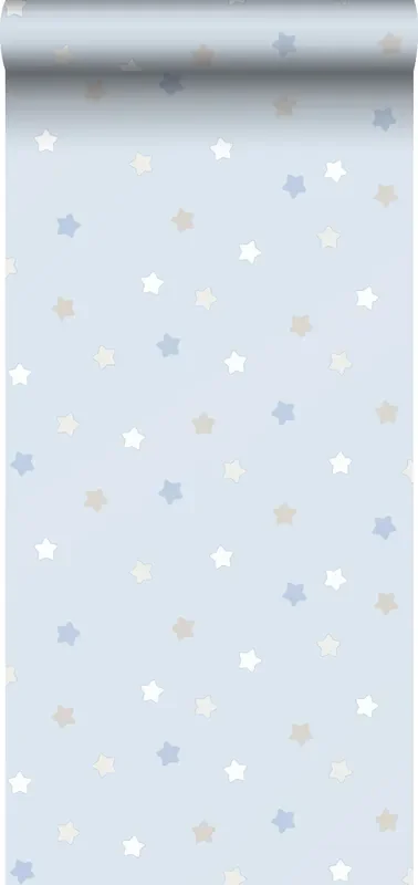 papel pintado pequeñas estrellas azul claro de Sanders & Sanders – 640569