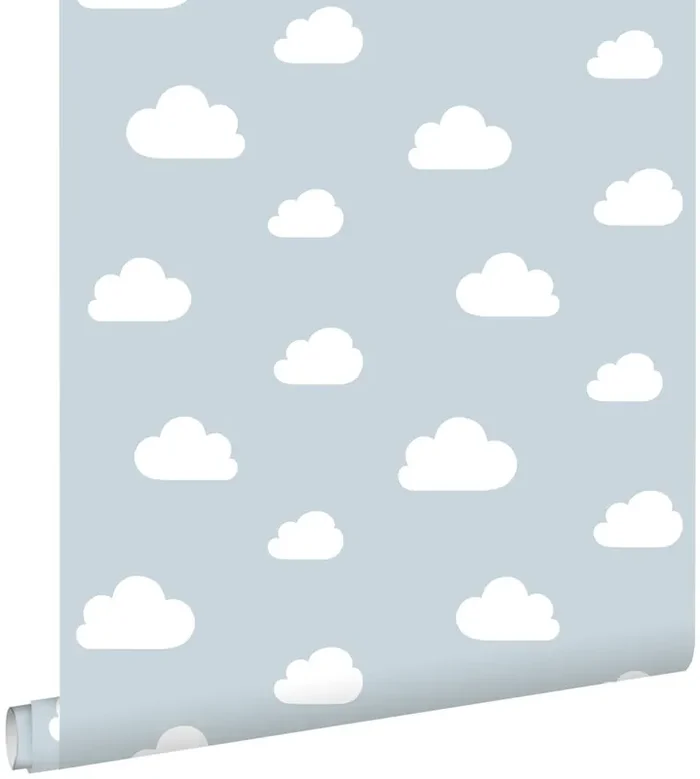 papel pintado pequeñas nubes azul celeste de ESTAhome – 139485