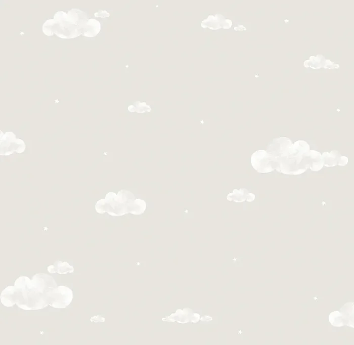 papel pintado pequeñas nubes beige y blanco de Sanders & Sanders – 640461