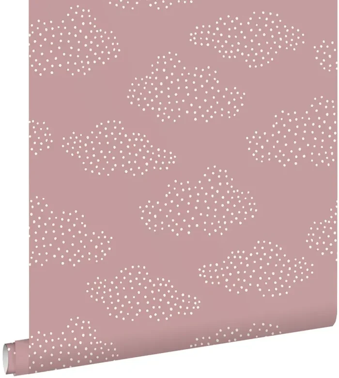 papel pintado pequeñas nubes rosa de ESTAhome – 131226