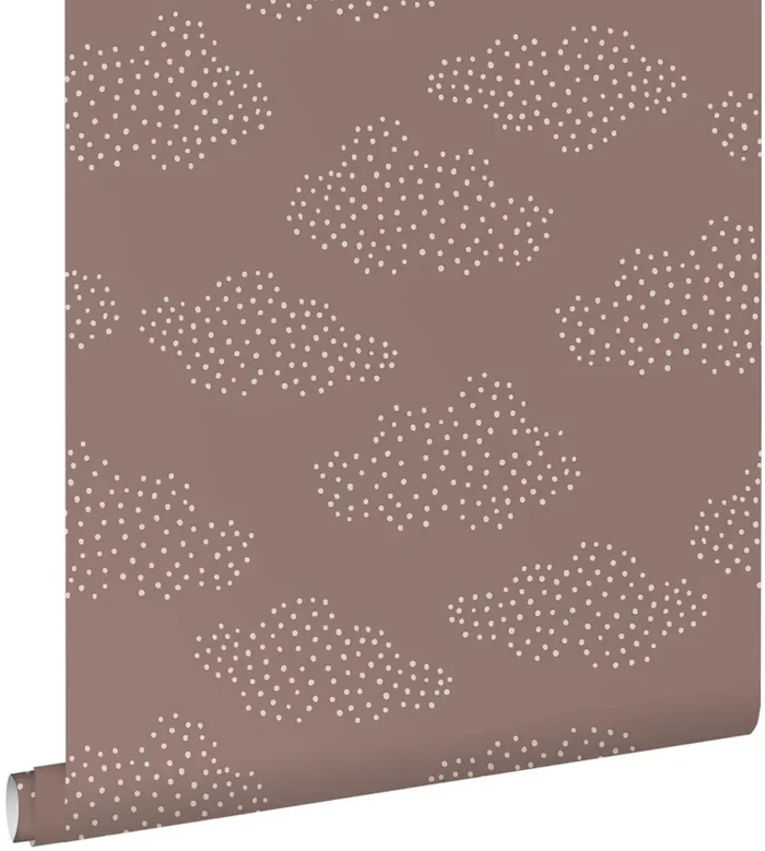 papel pintado pequeñas nubes rosa viejo de ESTAhome – 139979