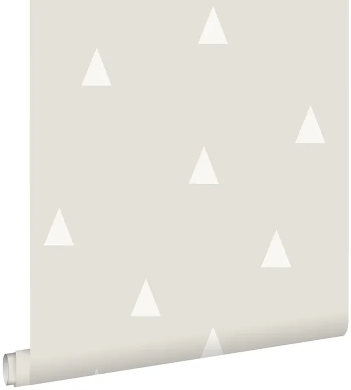 papel pintado pequeños triángulos gráficos gris claro de ESTAhome – 128867