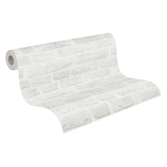 papel pintado piedra blanco y gris de A.S. Création – AS-386372