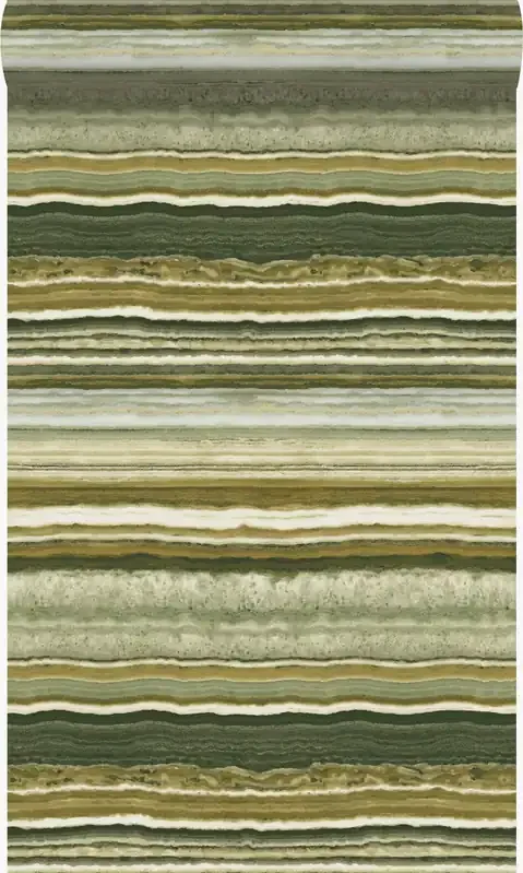 papel pintado piedra de mármol en capas amarillo ocre de Origin Wallcoverings – 337233