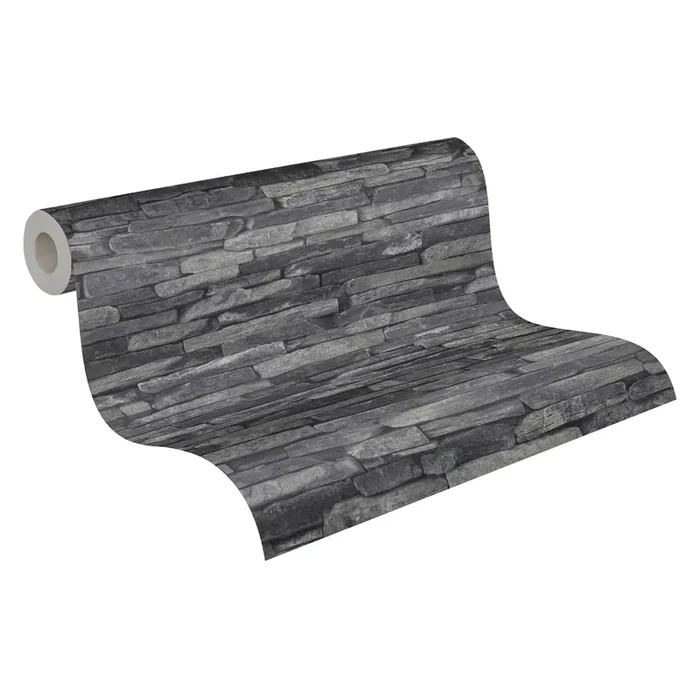papel pintado piedra gris y negro de A.S. Création – AS-914224