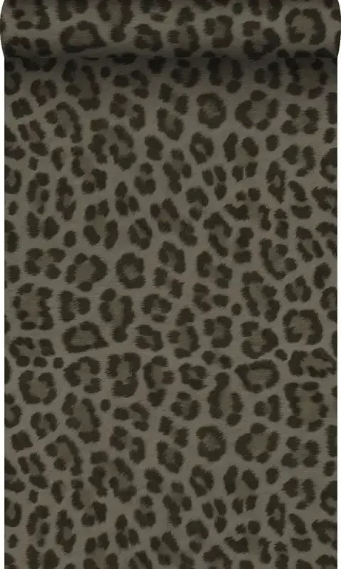 papel pintado piel de leopardo gris pardo de Origin Wallcoverings – 347802