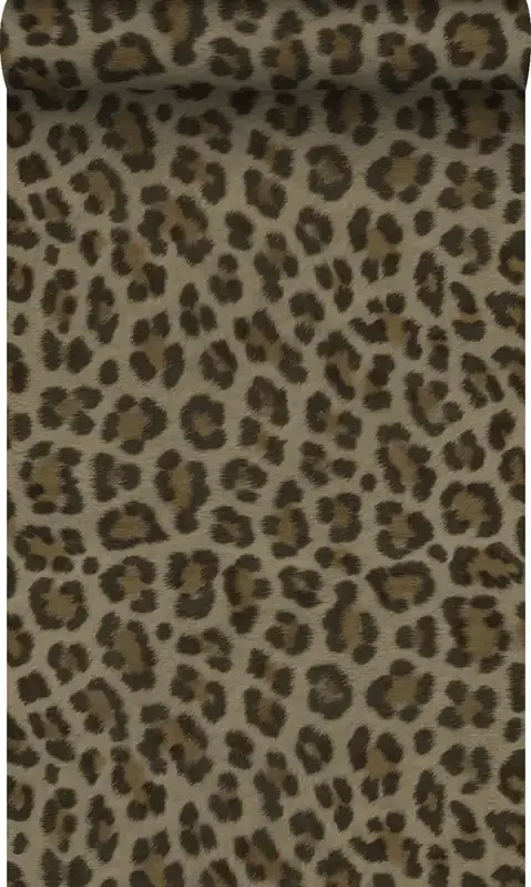 papel pintado piel de leopardo marrón y beige de Origin Wallcoverings – 347801