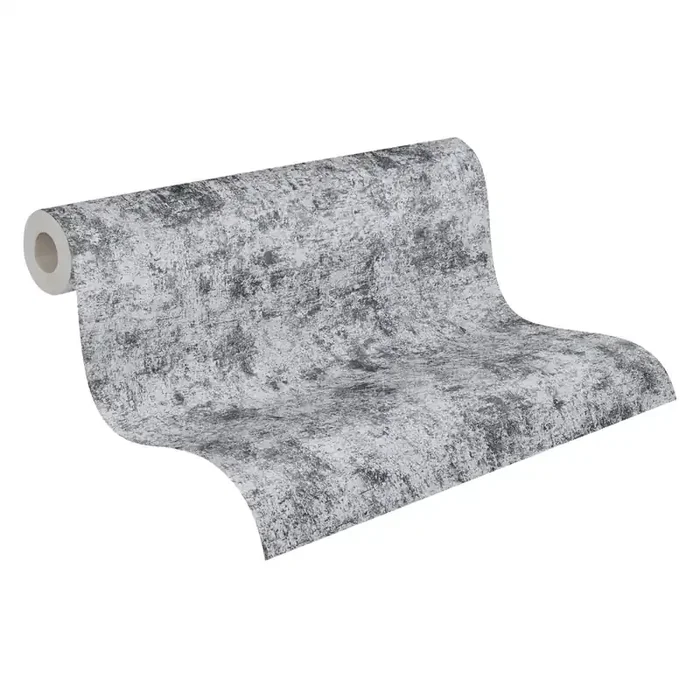 papel pintado placas de metal plata, negro y metálico de Livingwalls – AS-389696