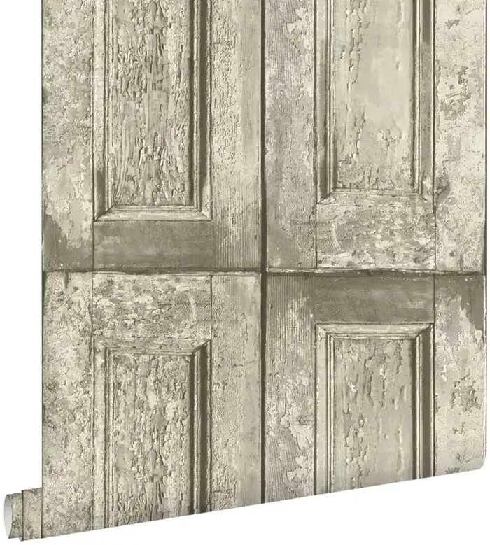 papel pintado puertas de paneles marrón claro de ESTAhome – 138206