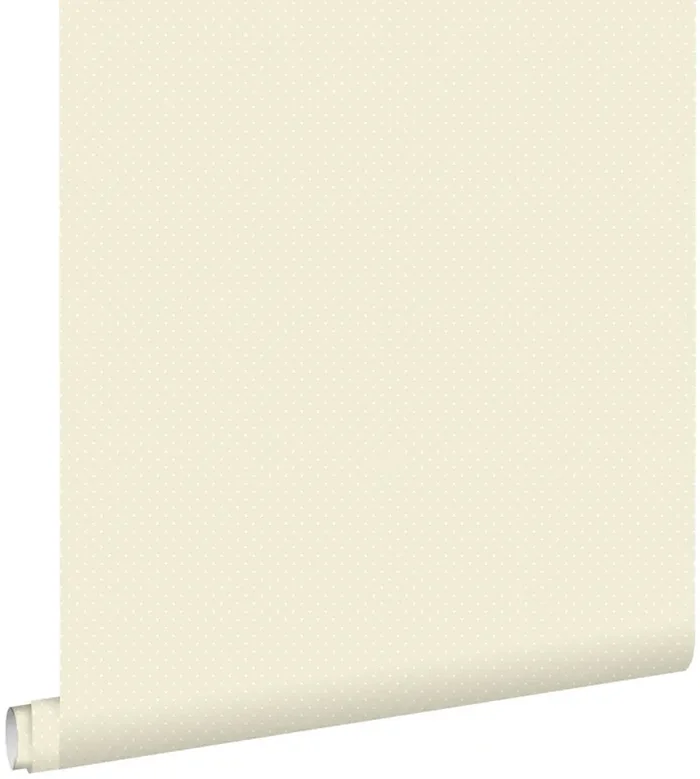papel pintado puntos lunares finos beige crema claro y plata de ESTAhome – 137313