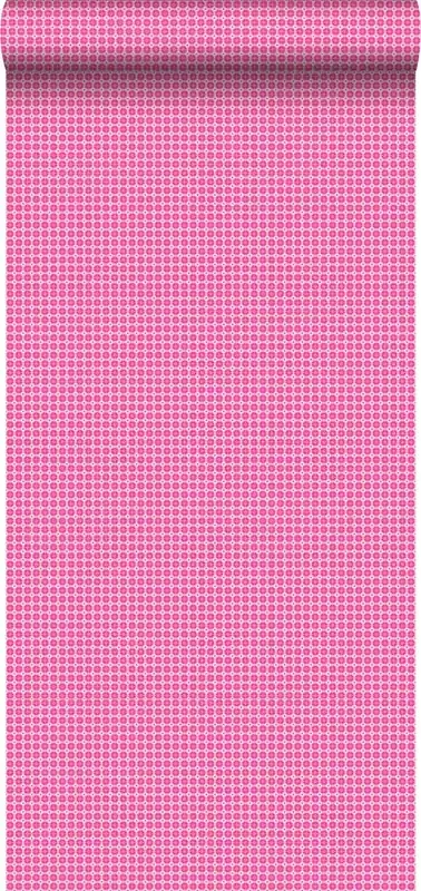 papel pintado puntos lunares psicodélicos rosa de ESTAhome – 115706