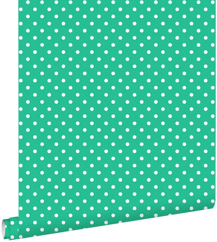 papel pintado puntos lunares verde de ESTAhome – 138104