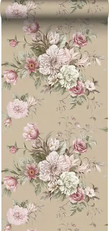 papel pintado ramo de flores rosa de Borastapeter – 660257