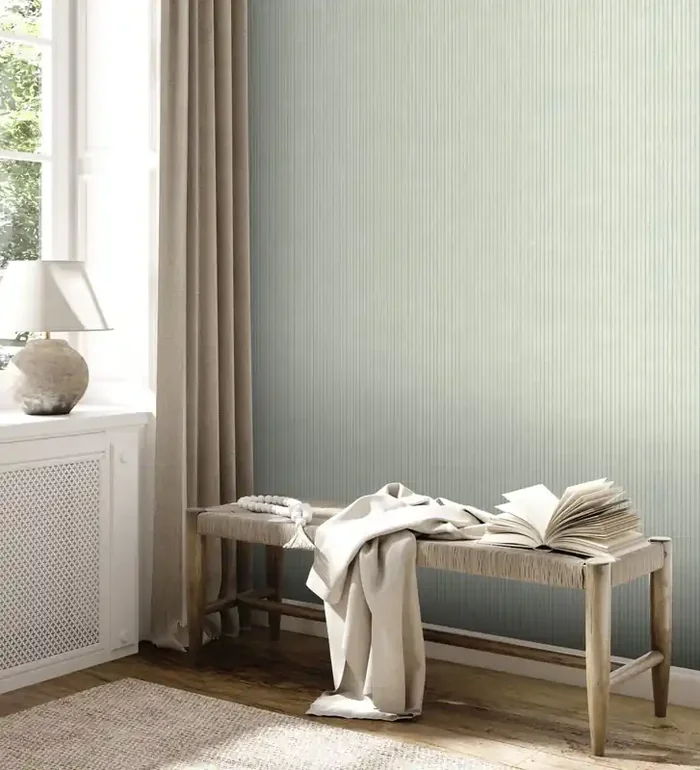 papel pintado rayado beige crema y verde de Livingwalls – AS-390765