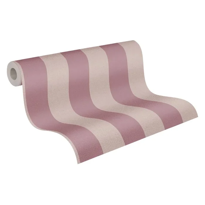 papel pintado rayado morado lila y gris de A.S. Création – AS-386654