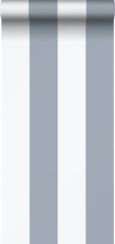 papel pintado rayas azul agrisado y blanco de Sanders & Sanders – 640657
