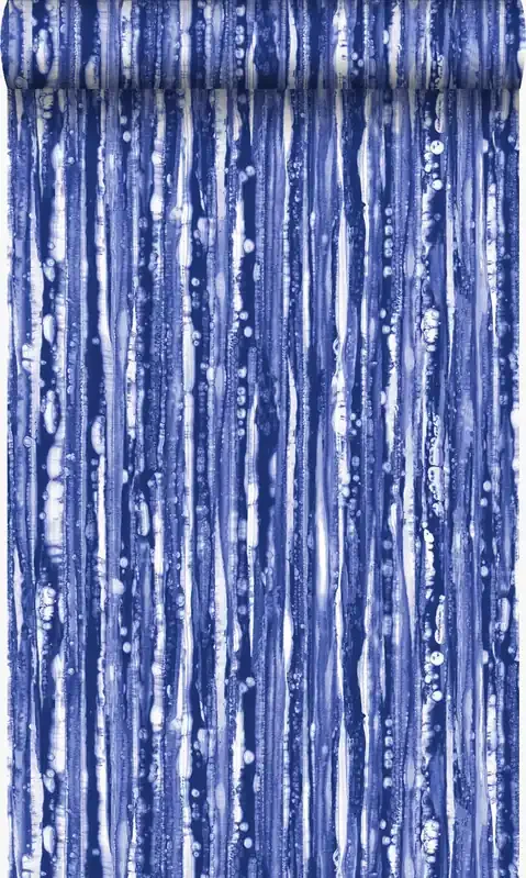 papel pintado rayas azul de Origin Wallcoverings – 347219