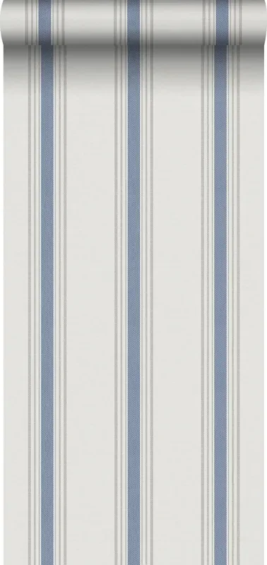 papel pintado rayas azul oscuro y beige de Sanders & Sanders – 640203