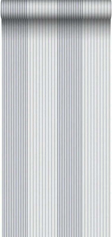 papel pintado rayas azul oscuro y gris de Sanders & Sanders – 640670