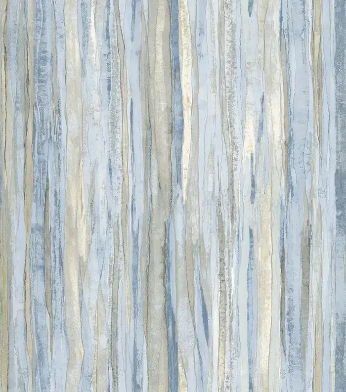 papel pintado rayas azul y beige de Sanders & Sanders – 640023