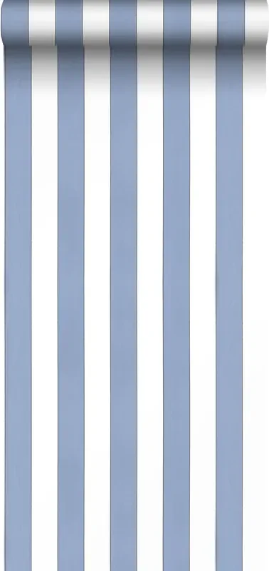 papel pintado rayas azul y blanco de Sanders & Sanders – 640718