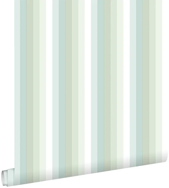 papel pintado rayas del arco iris menta verde de ESTAhome – 138926