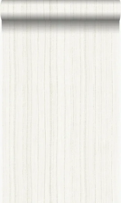 papel pintado rayas finas irregulares con estructura de arena blanco de Origin Wallcoverings – 345948