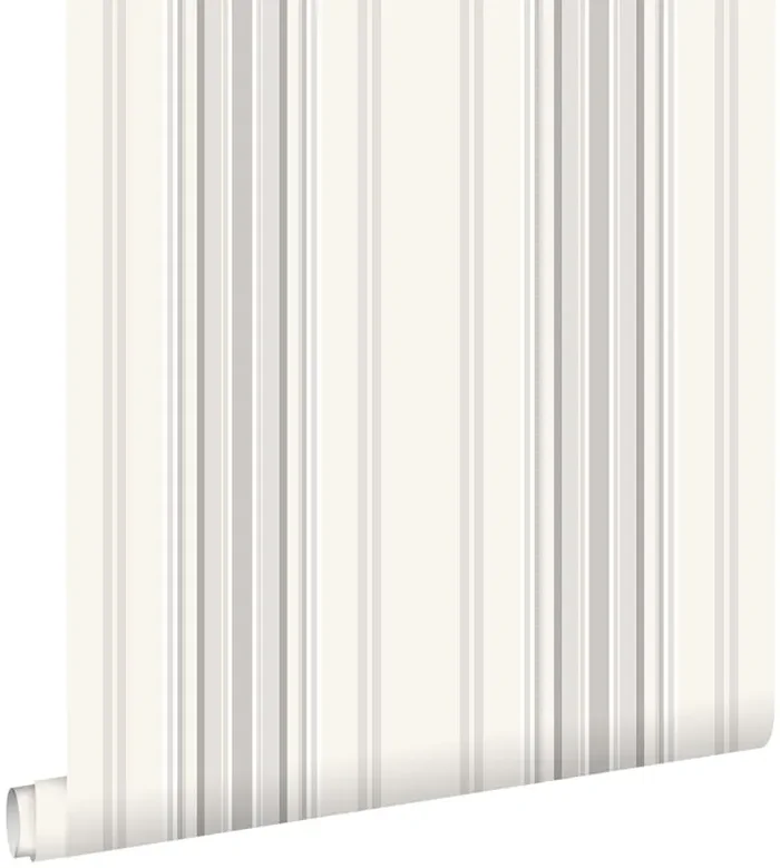 papel pintado rayas gris y beige de ESTAhome – 138805