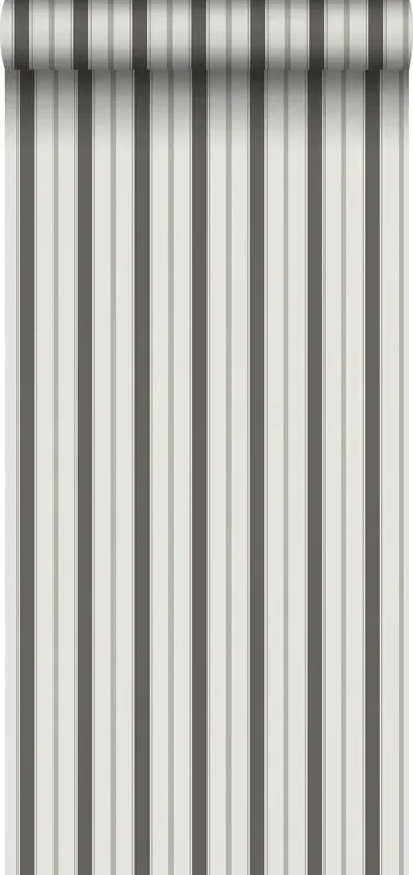 papel pintado rayas negro y gris de Sanders & Sanders – 640701