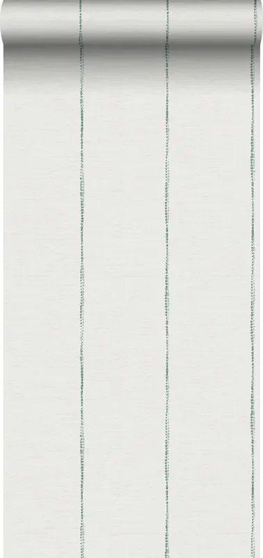 papel pintado rayas pintadas azul verde y blanco de Sanders & Sanders – 640763
