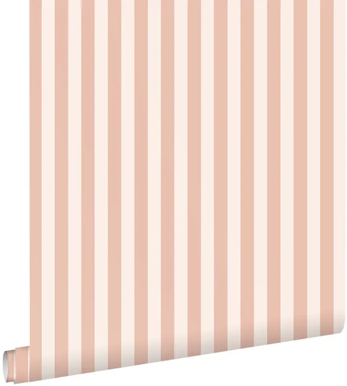 papel pintado rayas rosa terracota de ESTAhome – 130950