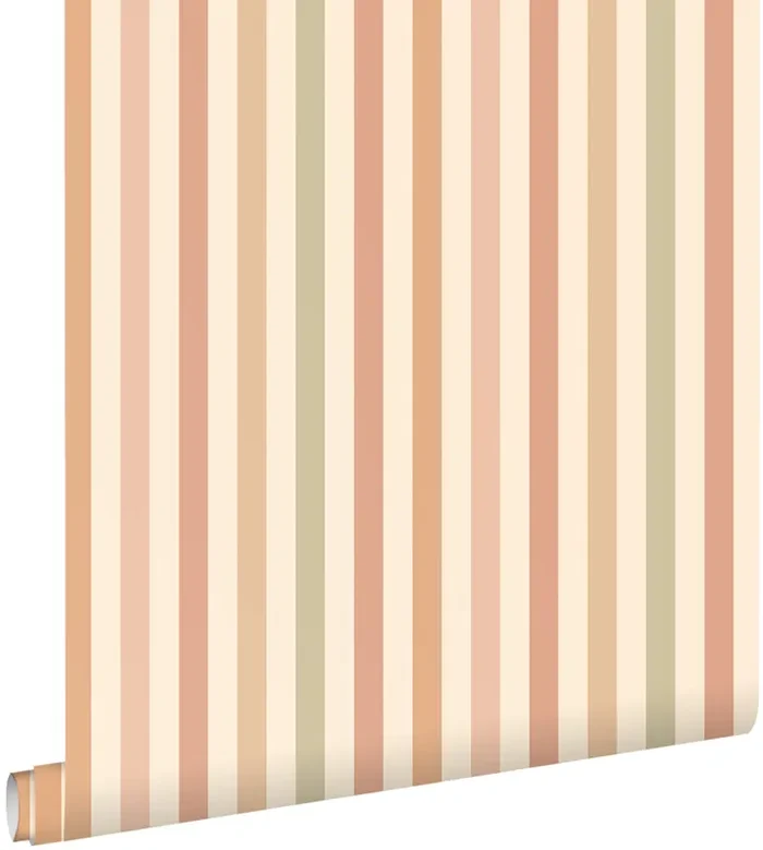 papel pintado rayas rosa y verde de ESTAhome – 131606