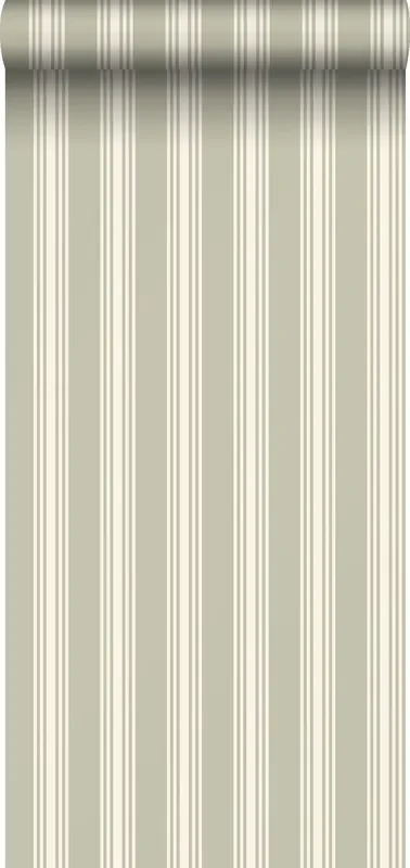 papel pintado rayas verde grisáceo de Borastapeter – 662664