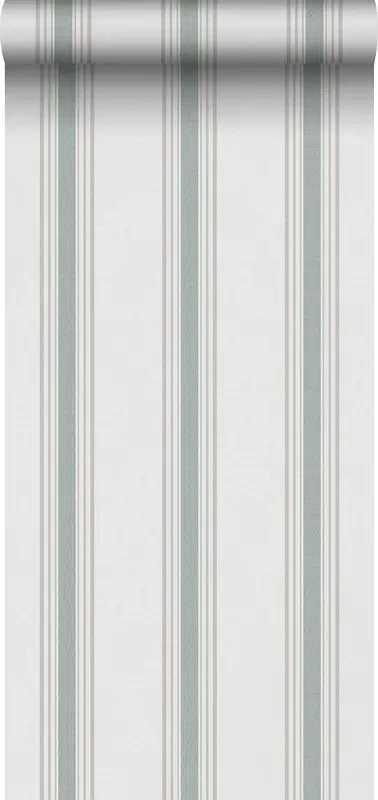 papel pintado rayas verde y gris de Sanders & Sanders – 640668