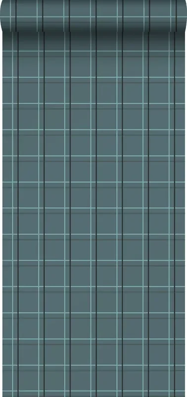 papel pintado rombo verde pertróleo de Sanders & Sanders – 640357