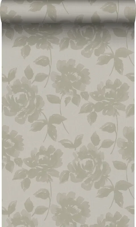 papel pintado rosas marrón claro de Origin Wallcoverings – 347027