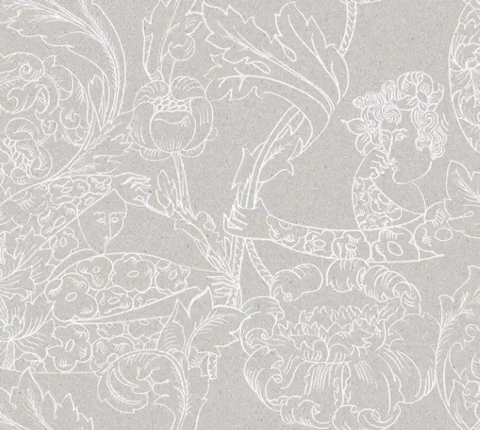 papel pintado siluetas humanas gris y blanco de Borastapeter – 660805