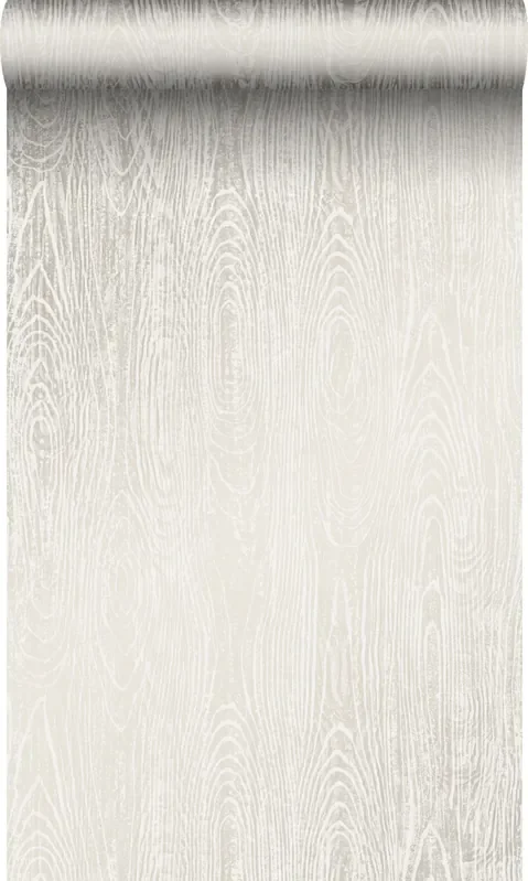papel pintado tablas de madera con grano de madera blanco marfil de Origin Wallcoverings – 347554