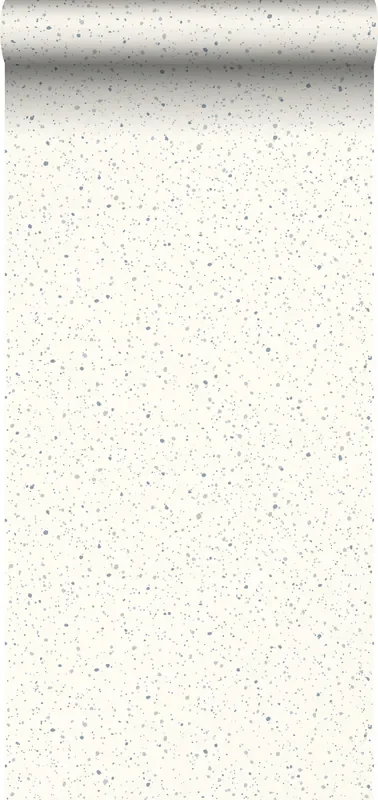 papel pintado terrazo blanco y azul de Borastapeter – 660051