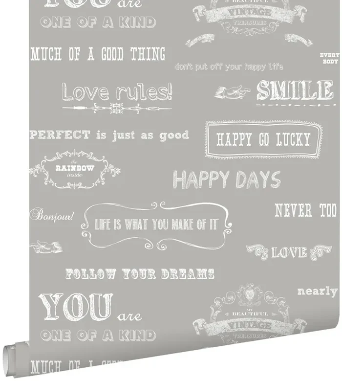 papel pintado texto pizarra beige de ESTAhome – 128505