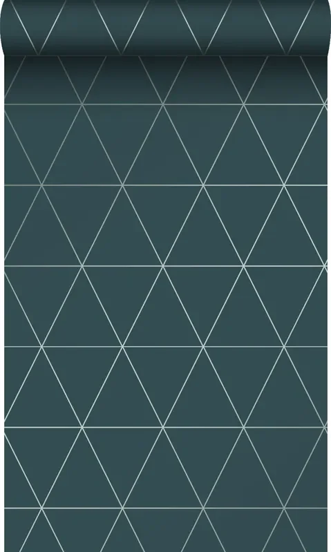 papel pintado triángulos gráficos azul de Origin Wallcoverings – 347715