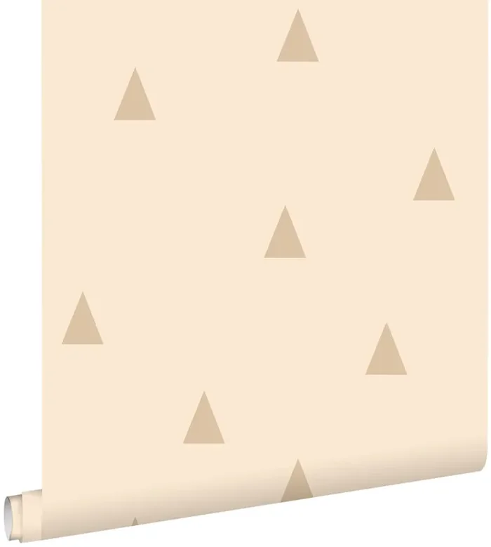 papel pintado triángulos gráficos beige de ESTAhome – 139725